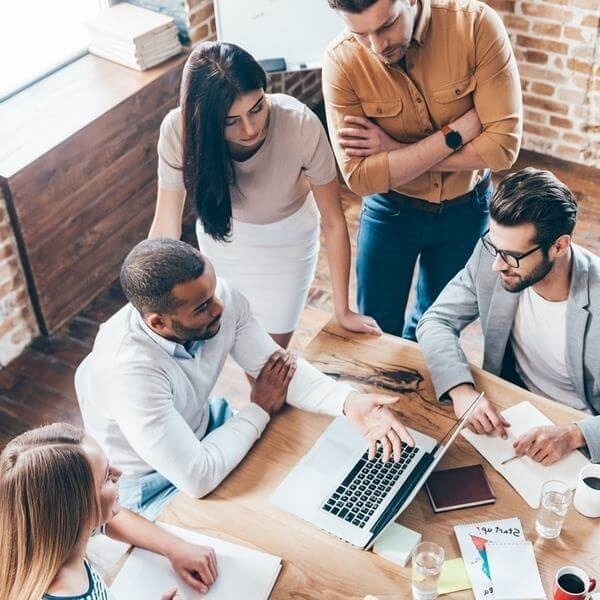 Group of business people discussing